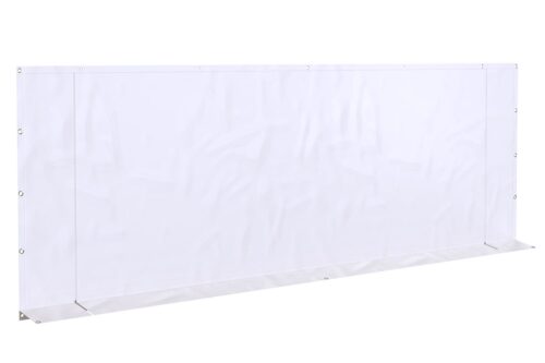 Partytent eindwand 6 meter | Met ritsen | PVC - Wit