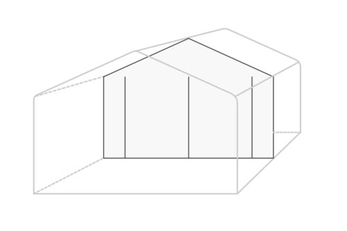 Tussenwand 6 meter PVC 550 grams m2