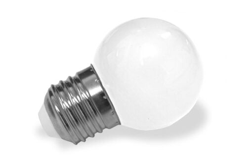 Led lamp Warm Wit E27 fitting | 1 watt | Melkwitte kap