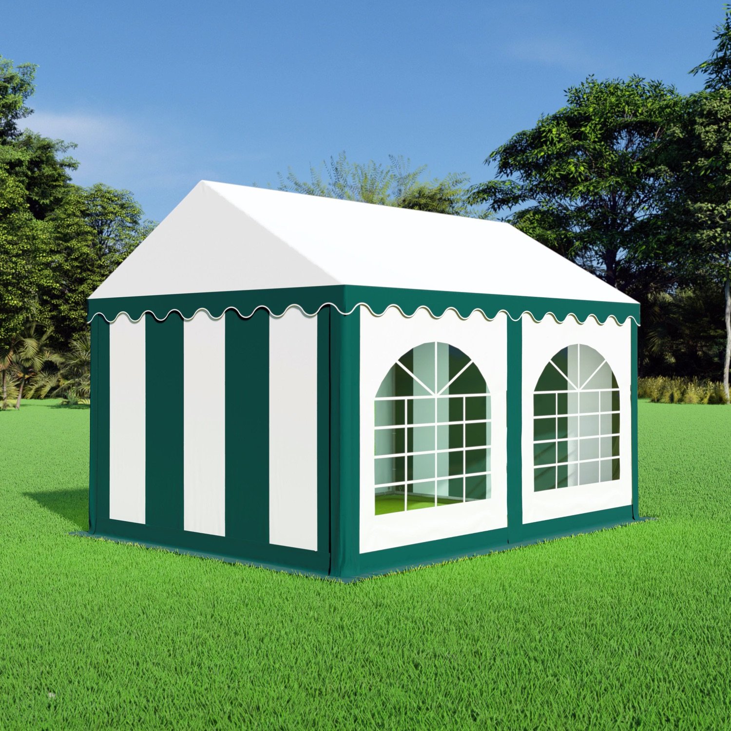 Partytent 3x4 Groen wit