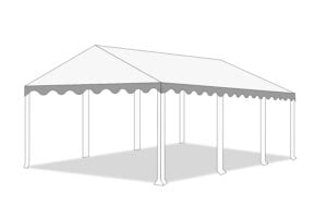 Dakzeil 6x6 grijs/wit partytent