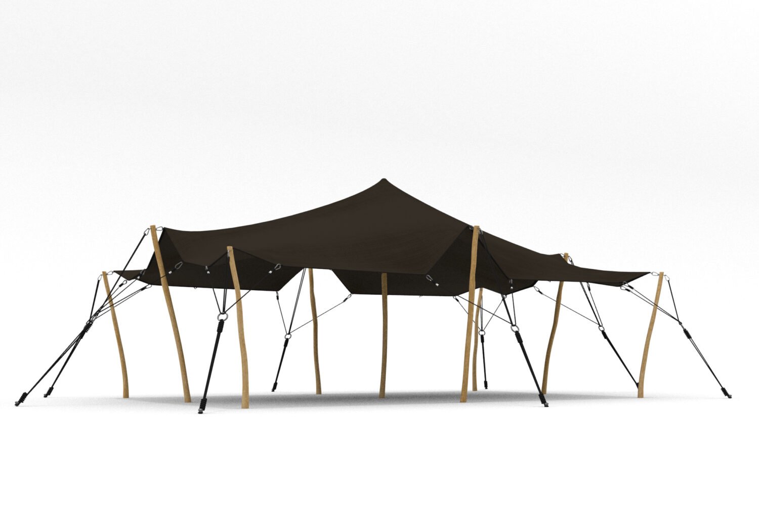 Stretchtent 4,5x7,5 meter | lus verbinding