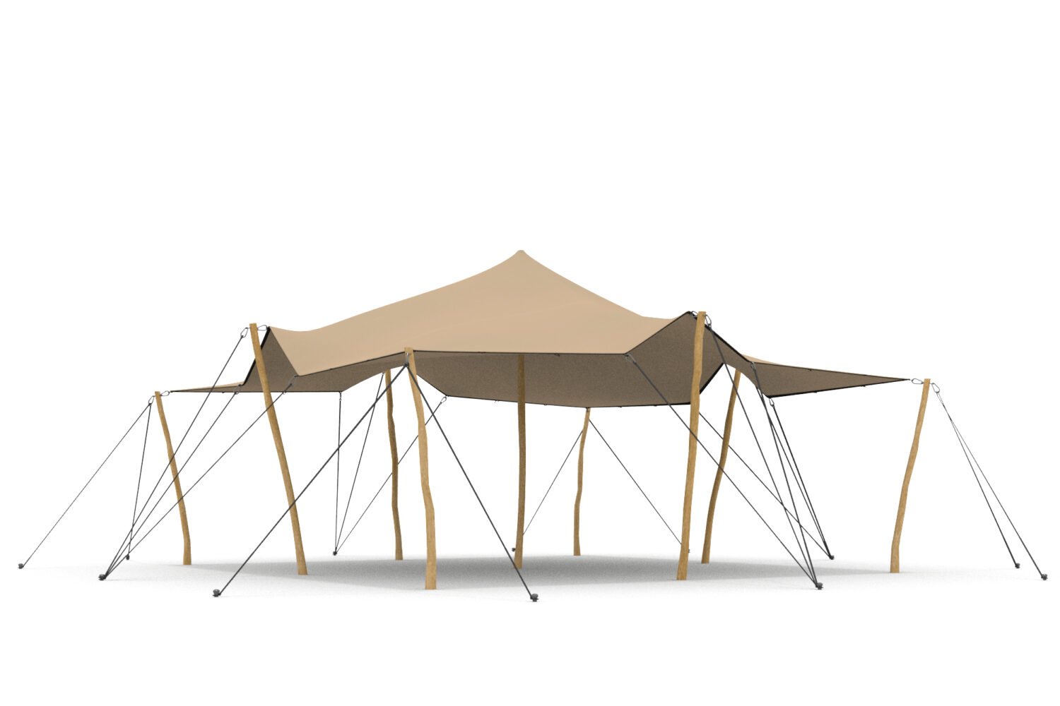 Stretchtent 6x6 meter | Premiumstretch - lus verbinding